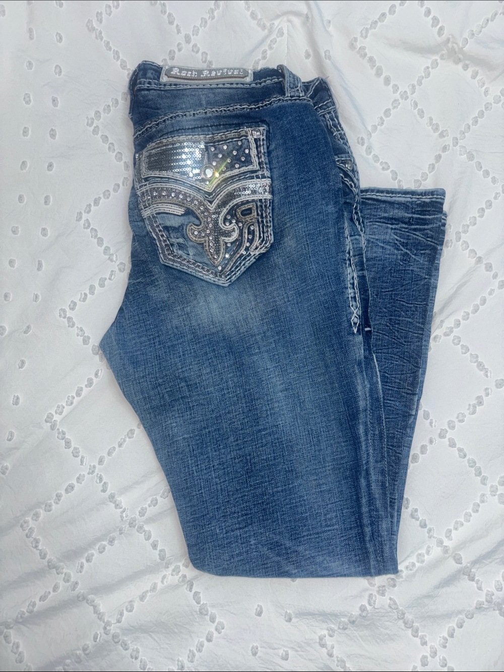 Rock Revival Easy Boot Jeans with Silver Embellished Pocket